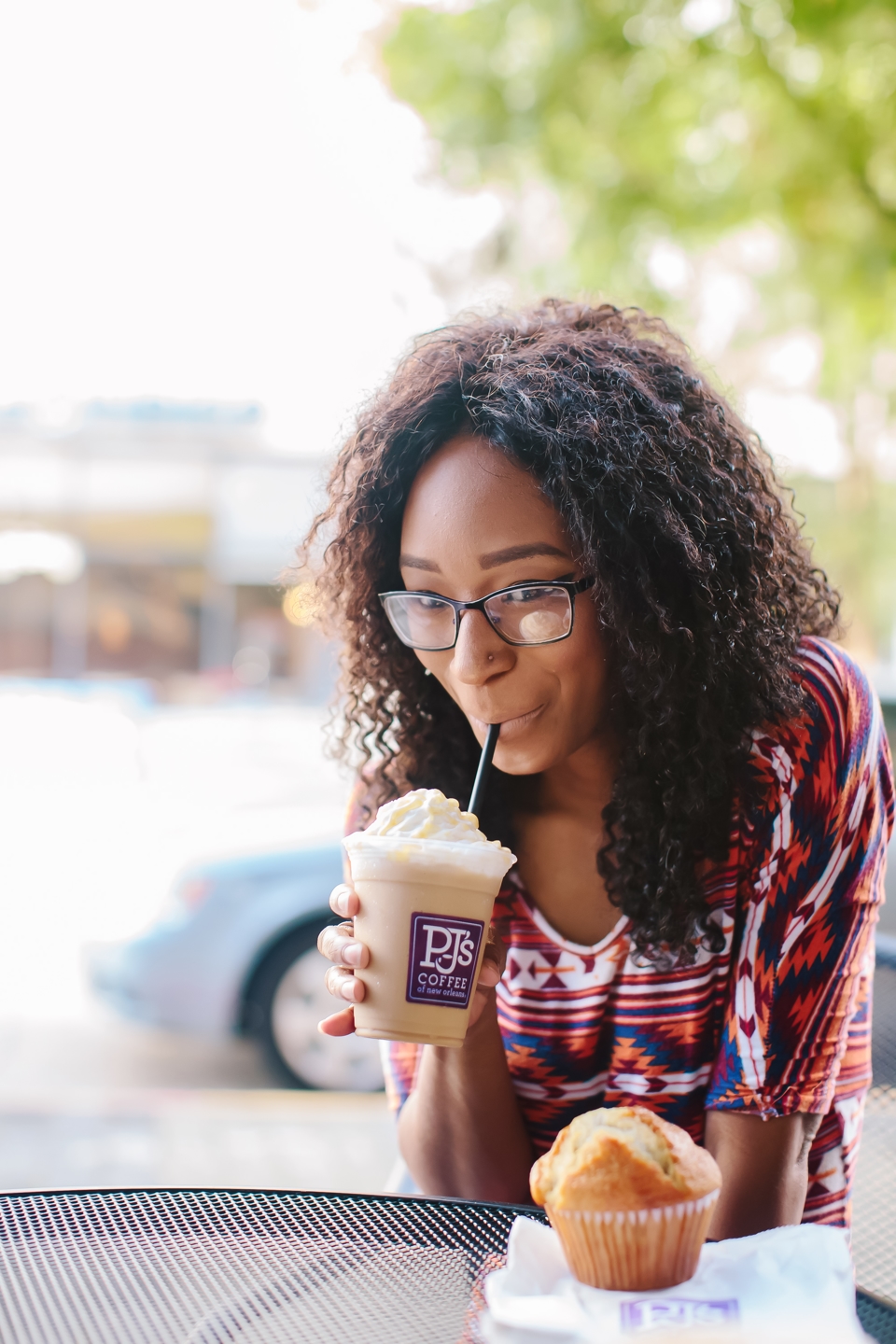 young PJ's Coffee customer