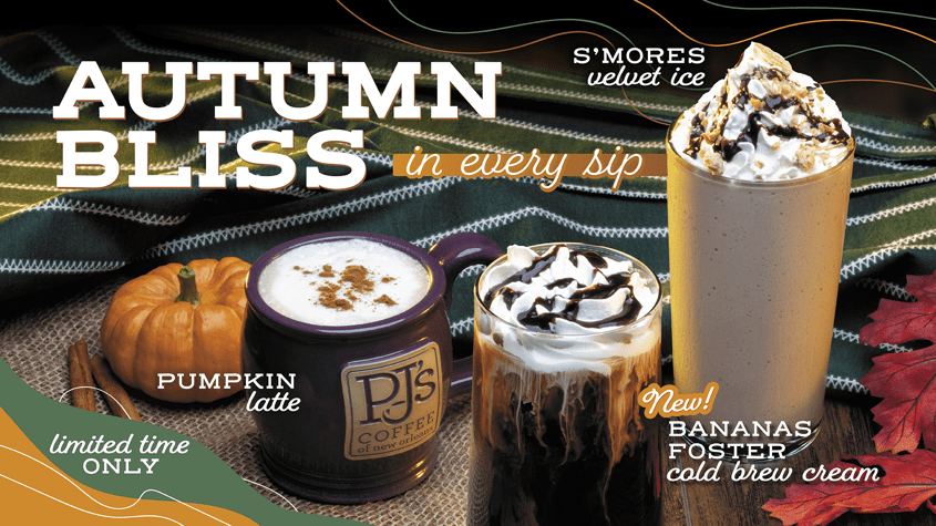 PJ's Coffee Fall Promo Items