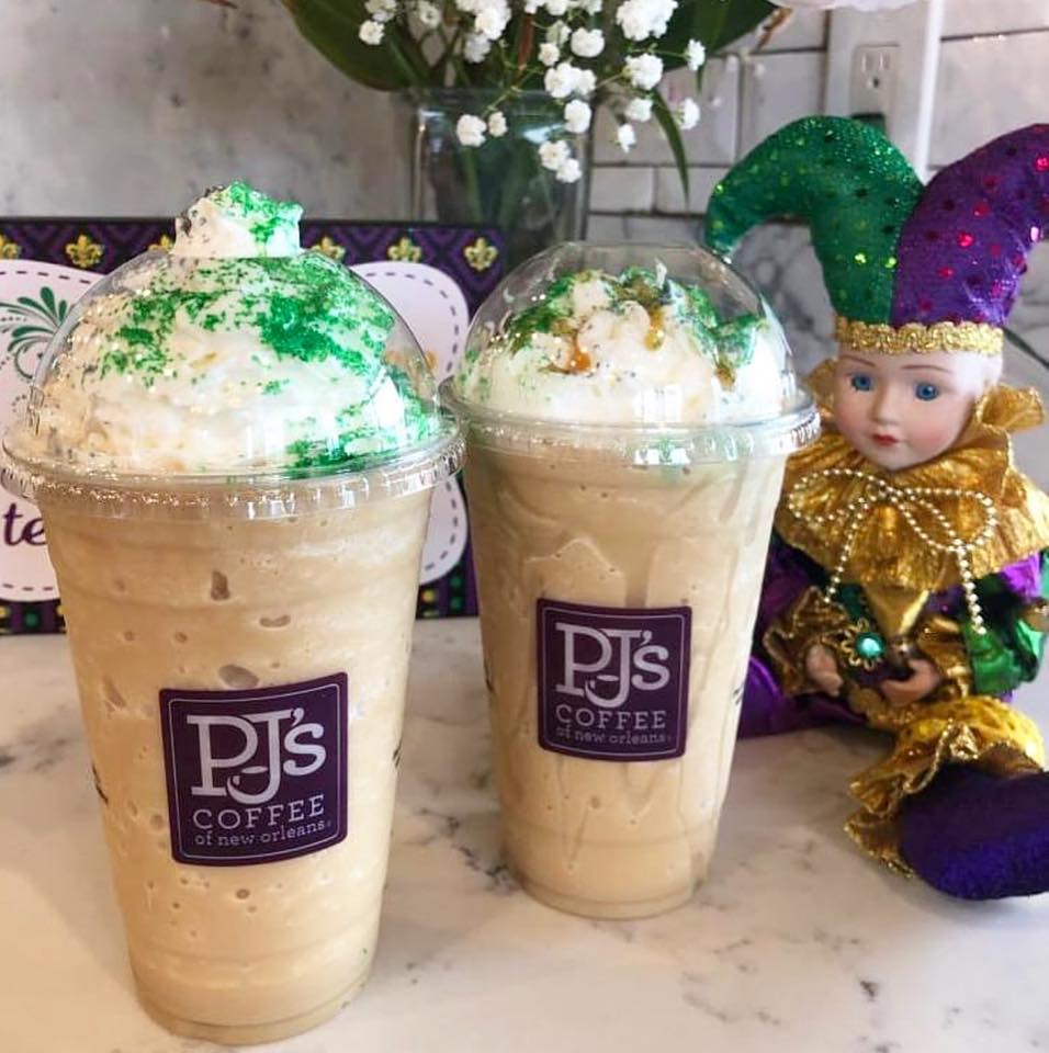 PJ's Coffee Mardi Gras-themed drinks